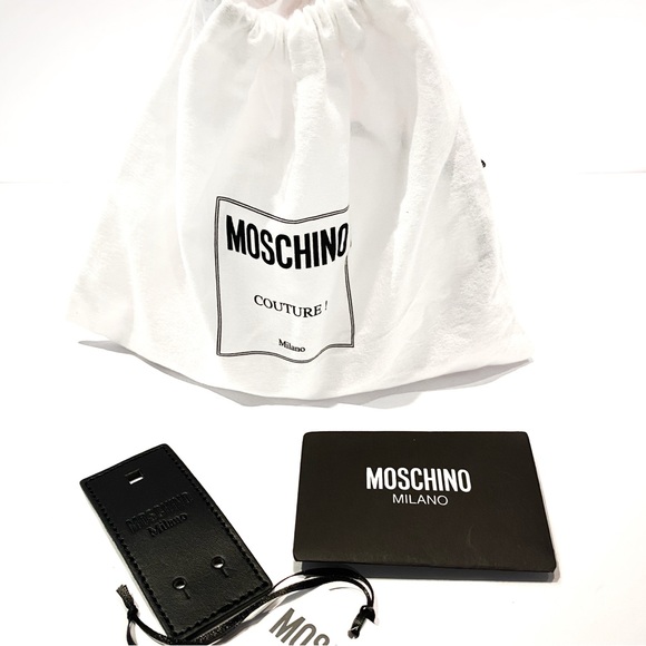 MOSCHINO Red Gold Logo Leather Belt NWT - Picture 12 of 15